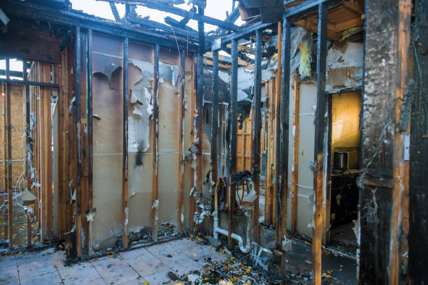 Professional Fire Damage Restoration technician working in Sterling, VA